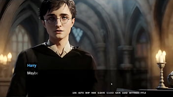 Harry Potter和Hermione沉迷于BDSM禁忌魔法和淫荡的咒语,在hentai游戏恶搞中