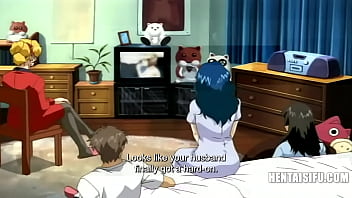 Uninhibited Japanese family in erotic anime